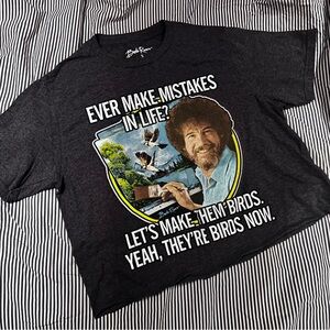 Cropped Bob Ross tee